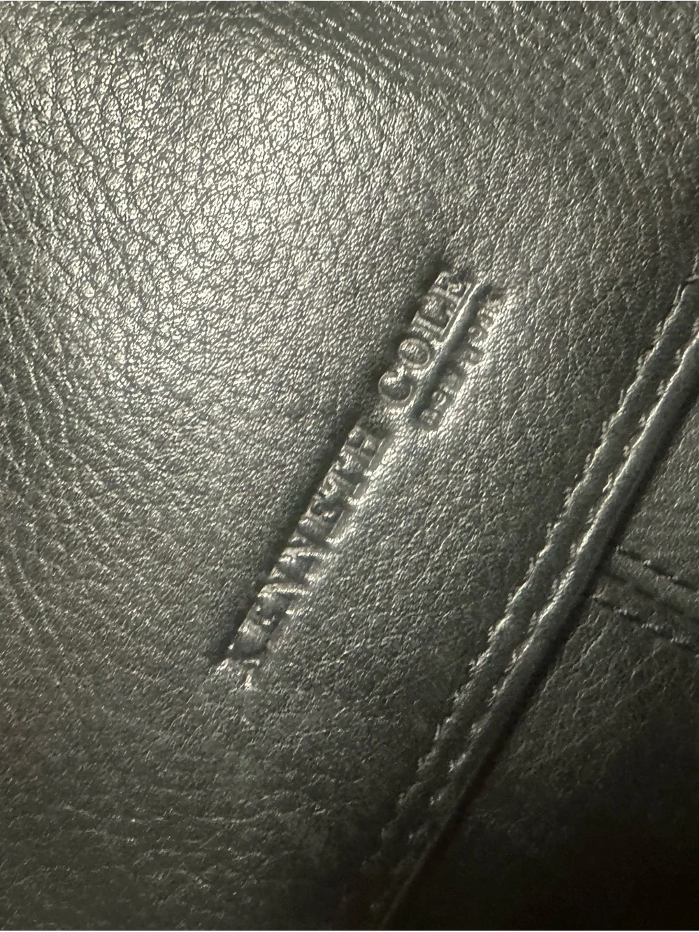Kenneth Cole Black Leather Men's Briefcase with Shoulder Strap
